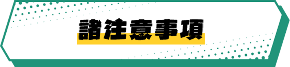 厳注意事項
